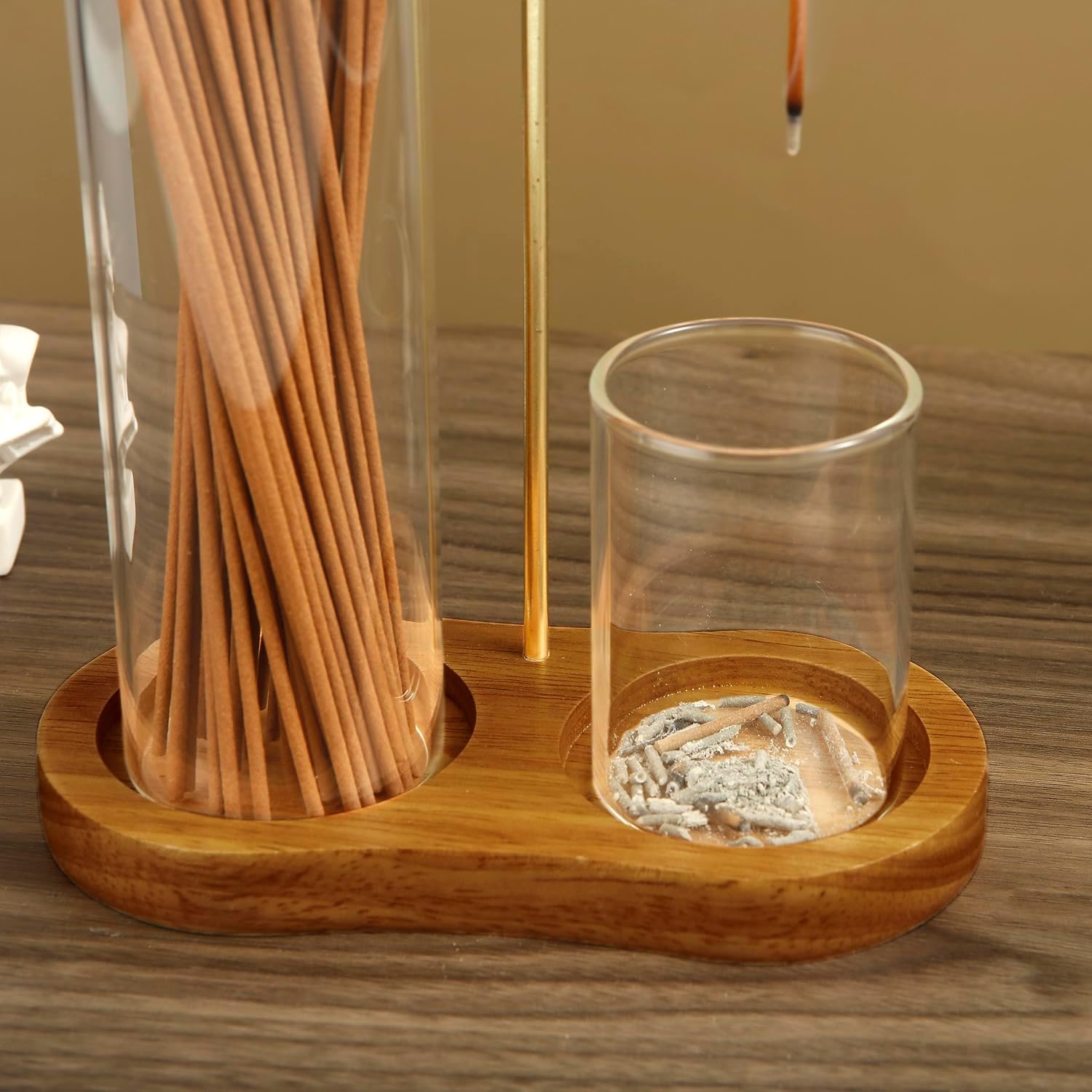 Wooden Base Incense Burner and Aromatic incense sticks🕯️