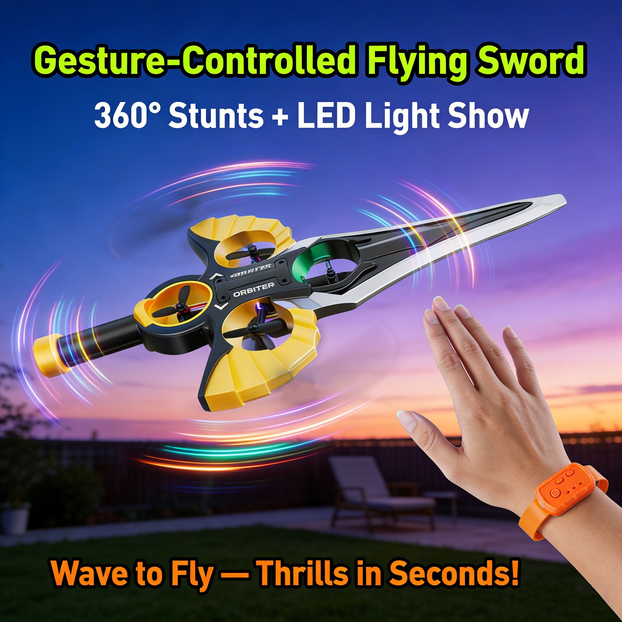 Experience the Thrill of Flight with the Gesture-Controlled Remote Control Flying Sword ✨✈️