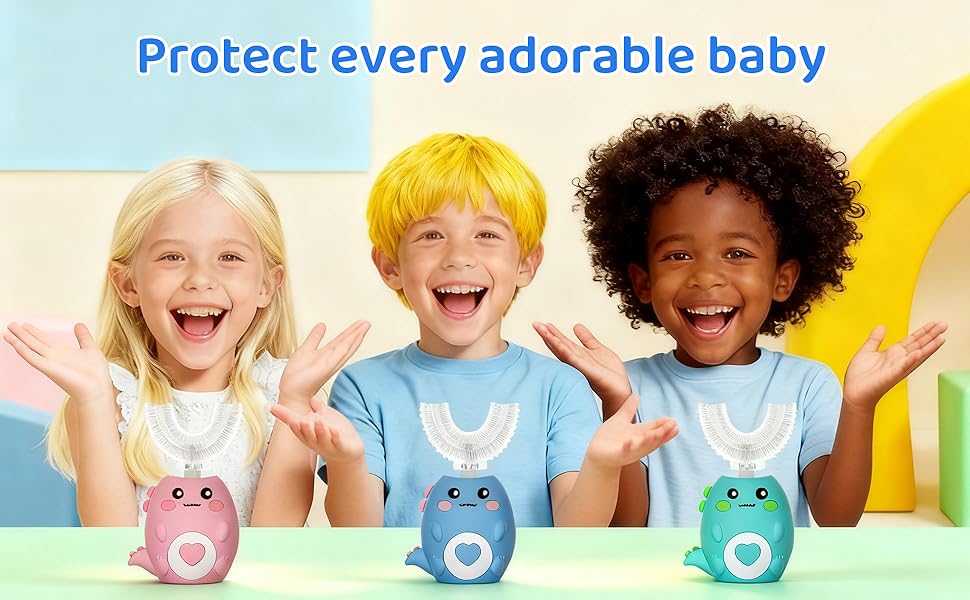 🦖 Kids U-Shaped Electric Toothbrush