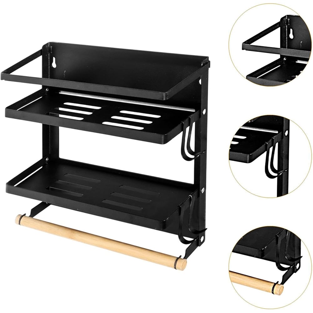 🧂 Double-Layer Wall-Mounted Magnetic Spice Rack
