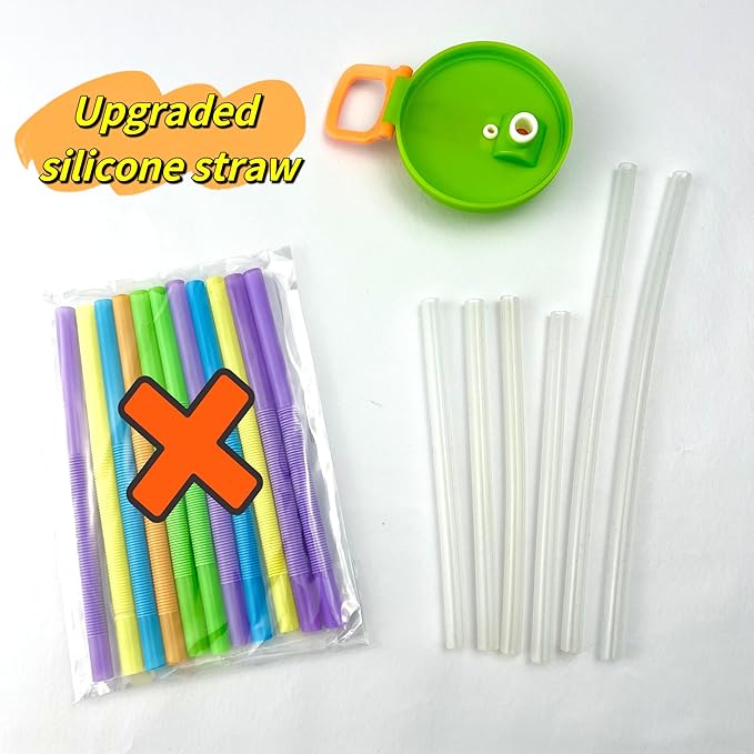 Silicone Straw Can Drink Lid, BPA Free, Reusable