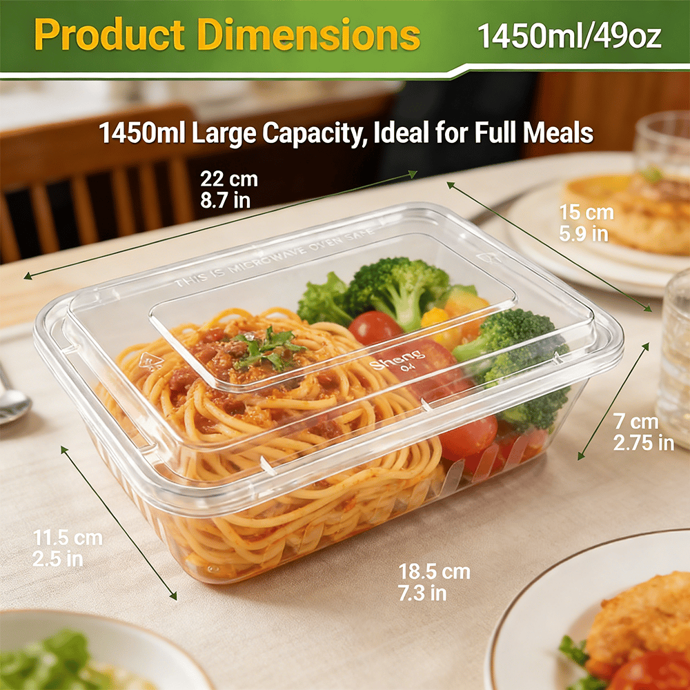 Large Disposable Food Prep Con