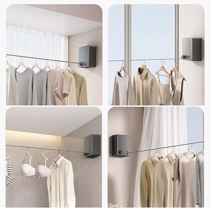 Retractable Reel Washing Line – Heavy Duty Wall Mounted Clothesline for Indoor & Outdoor Use