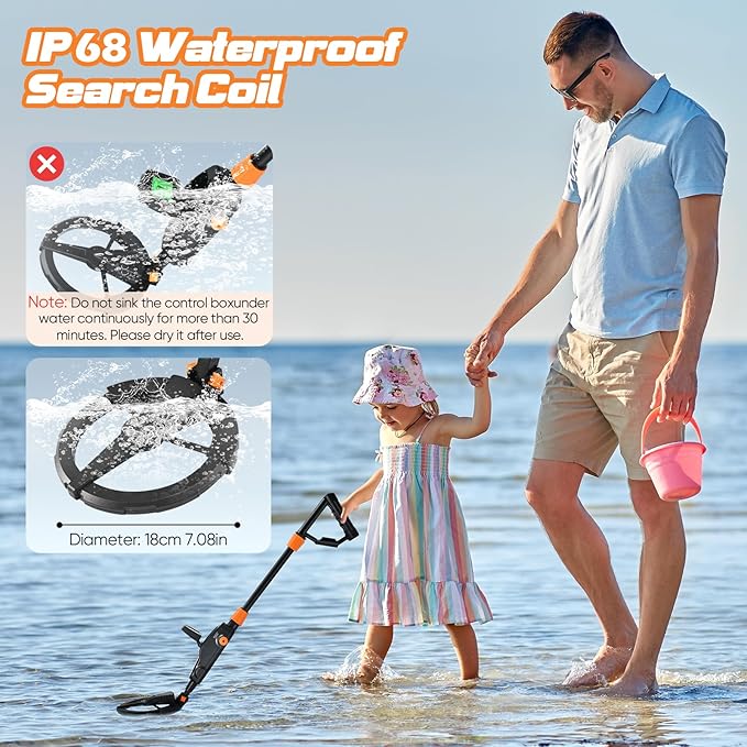 Professional Metal Detector | Lightweight, Waterproof, and High Sensitivity for All Treasure Hunters