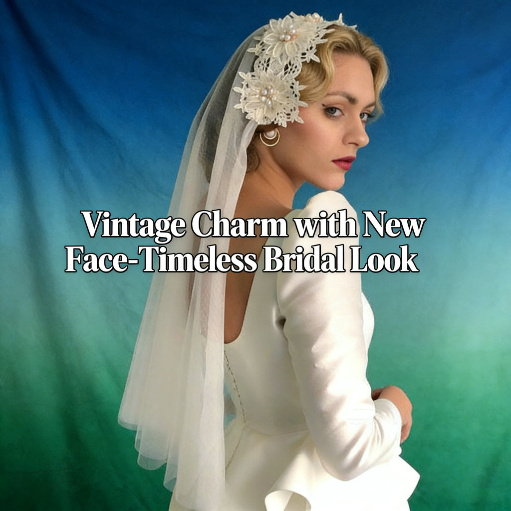Wedding Veil for Women - Short Lace Bridal Veil for Weddings, Bachelorette Parties & Honeymoon 💍👰