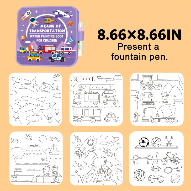 🎨 Toddler Watercolor Coloring & Doodle Book - A Fun, Mess-Free Creative Activity