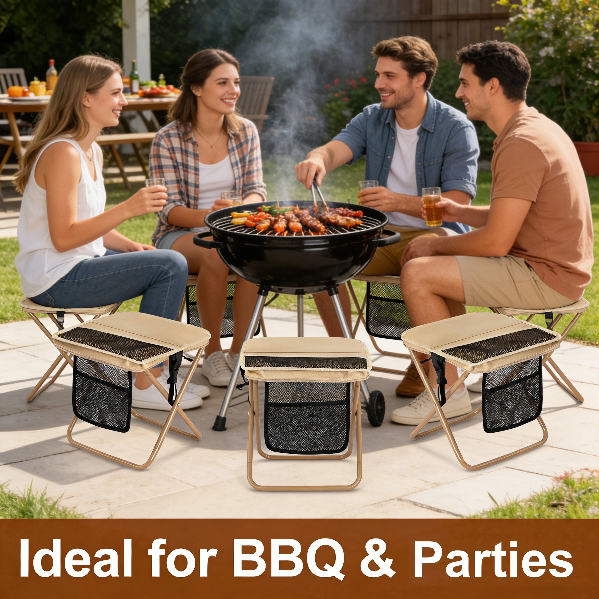 🏕️ Heavy-Duty Foldable Camping Stool 🪑