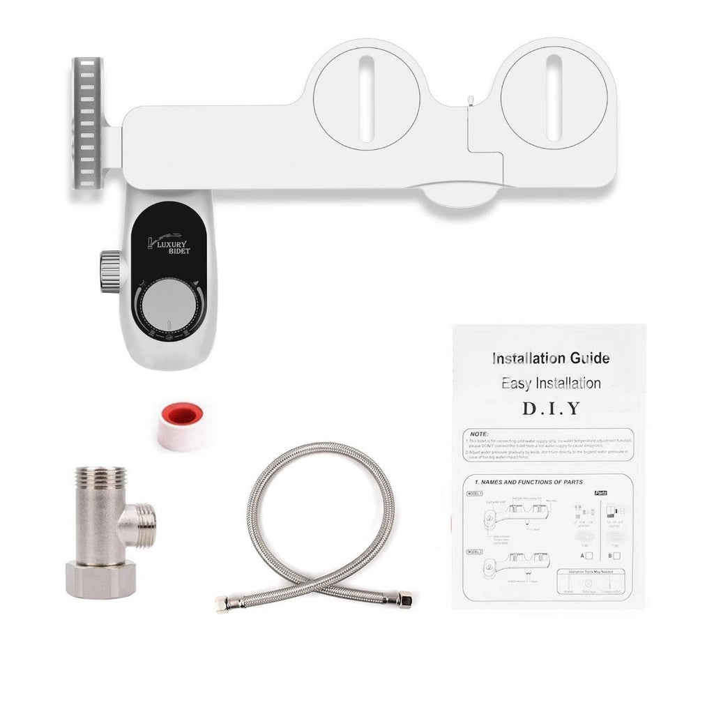 Bidet Toilet Attachment – Adjustable Water Pressure & Dual Nozzle Design for Effective Cleaning