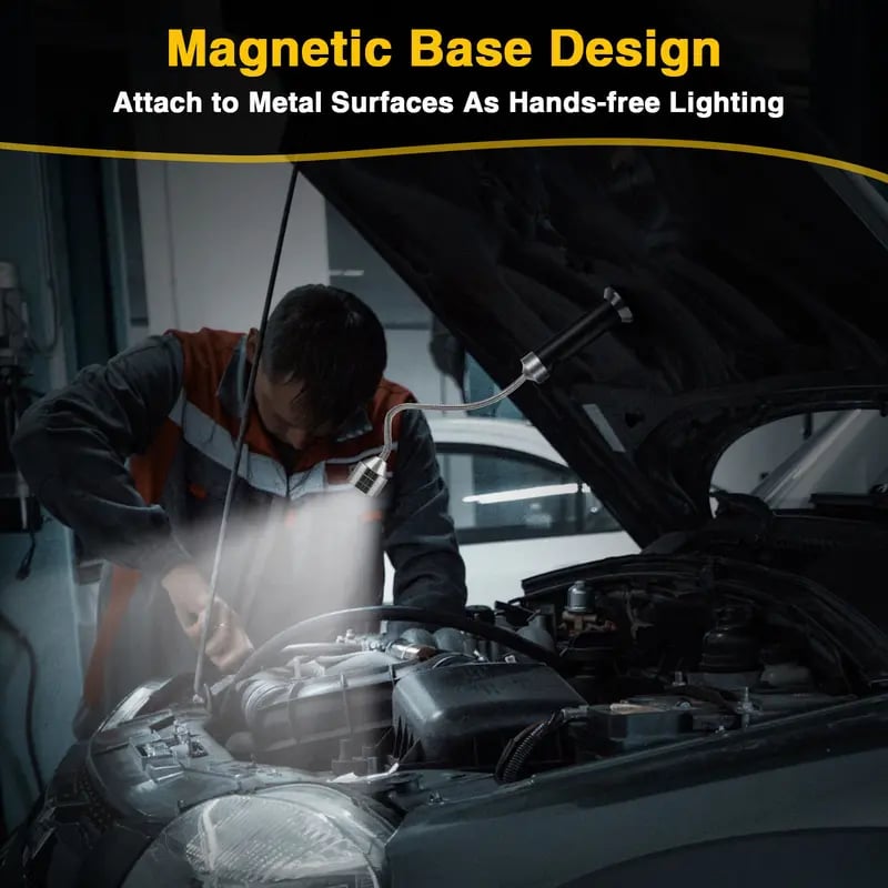 LED Grill Light with 360° Flexible Gooseneck & Magnetic Base