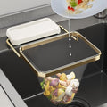 Triangular Corner Sink Organizer with Hanging Hooks