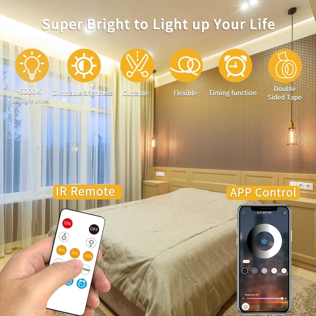 LED Strip Lights Dimmable - with Remote & App Control LED Strip Lights
