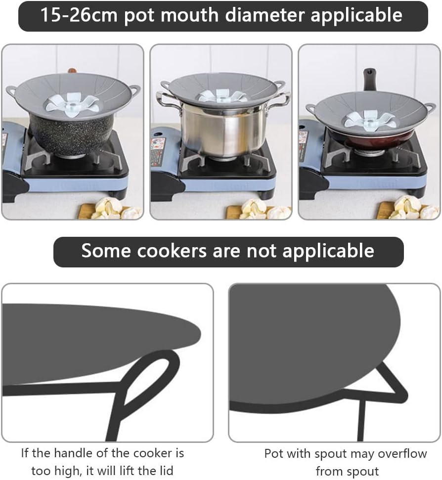 Anti-Overflow Silicone Lid for Pots and Pans