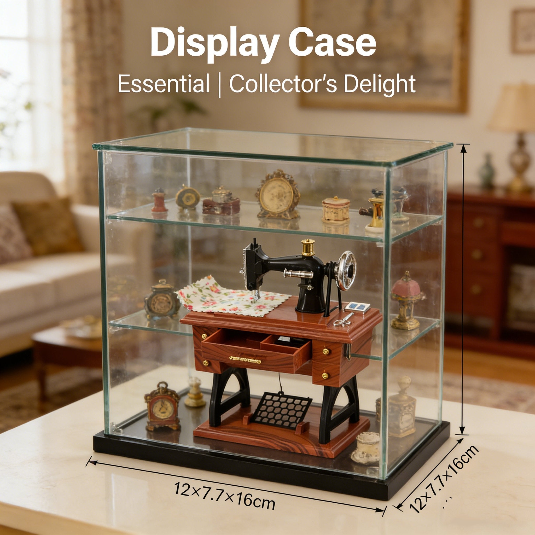 Mini Sewing Machine Clockwork Music Box🧵✨