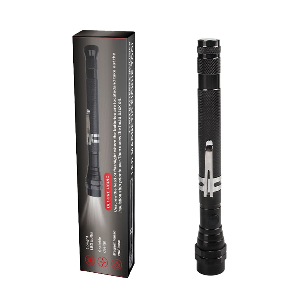 Flexible Telescopic LED Flashlight with Magnetic Tip 🔦