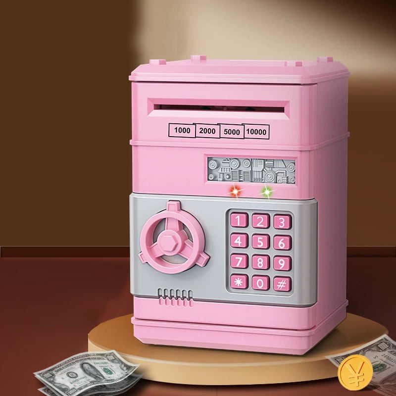 ATM Piggy Bank for Kids – Interactive Financial Learning Toy with Password & Bill Rolling Feature