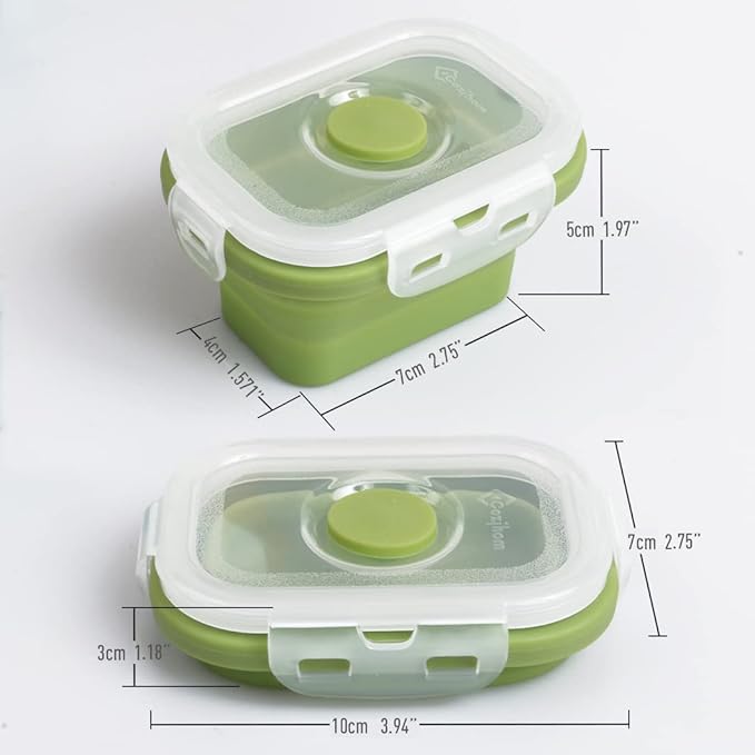 Collapsible Silicone Food Storage Containers (Set of 4)