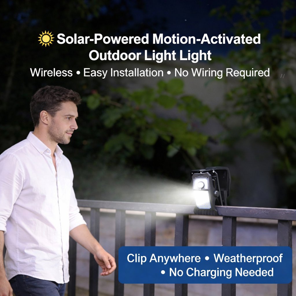 Outdoor solar garden lights and motion-activated lights 🌟