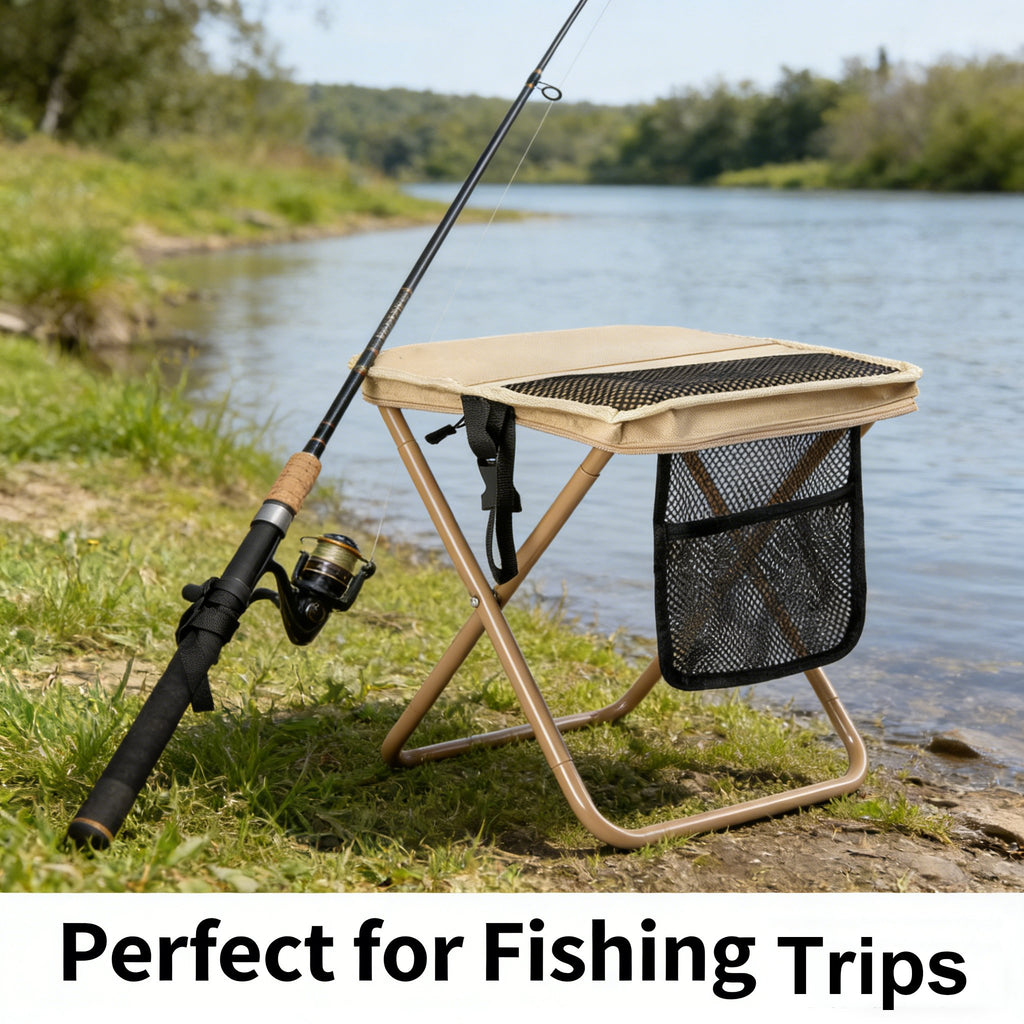 🏕️ Heavy-Duty Foldable Camping Stool 🪑