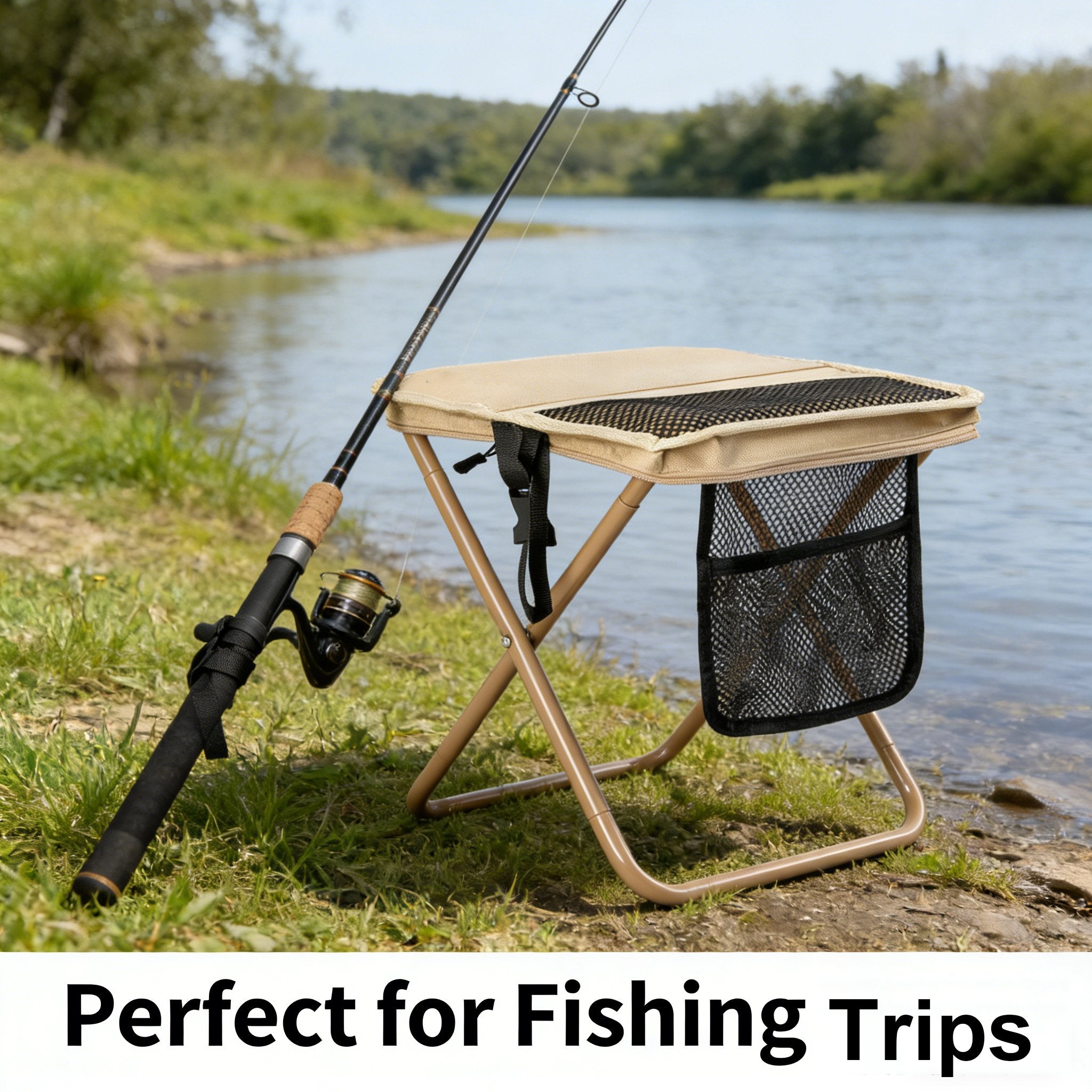 🏕️ Heavy-Duty Foldable Camping Stool 🪑