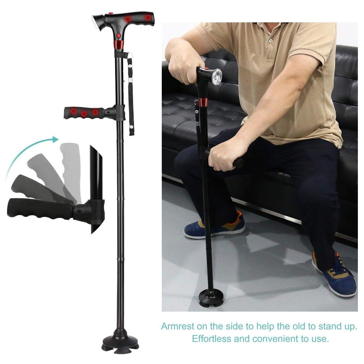 🔥HOT SALE- 49% OFF🎁 LED With alarm Walking Collapsible Telescopic Cane