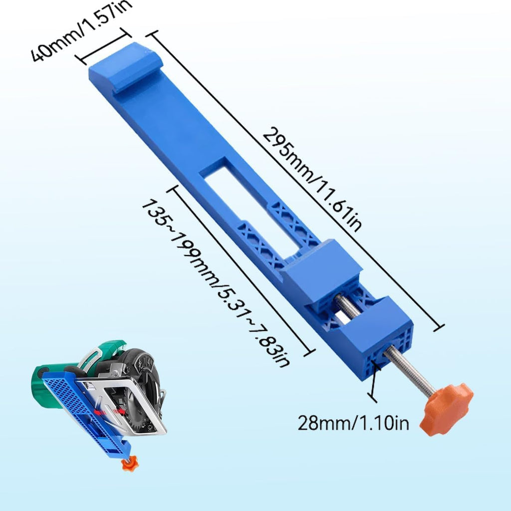 Adjustable base guide for cutting machines