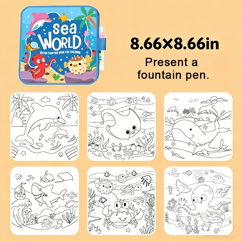 🎨 Toddler Watercolor Coloring & Doodle Book - A Fun, Mess-Free Creative Activity