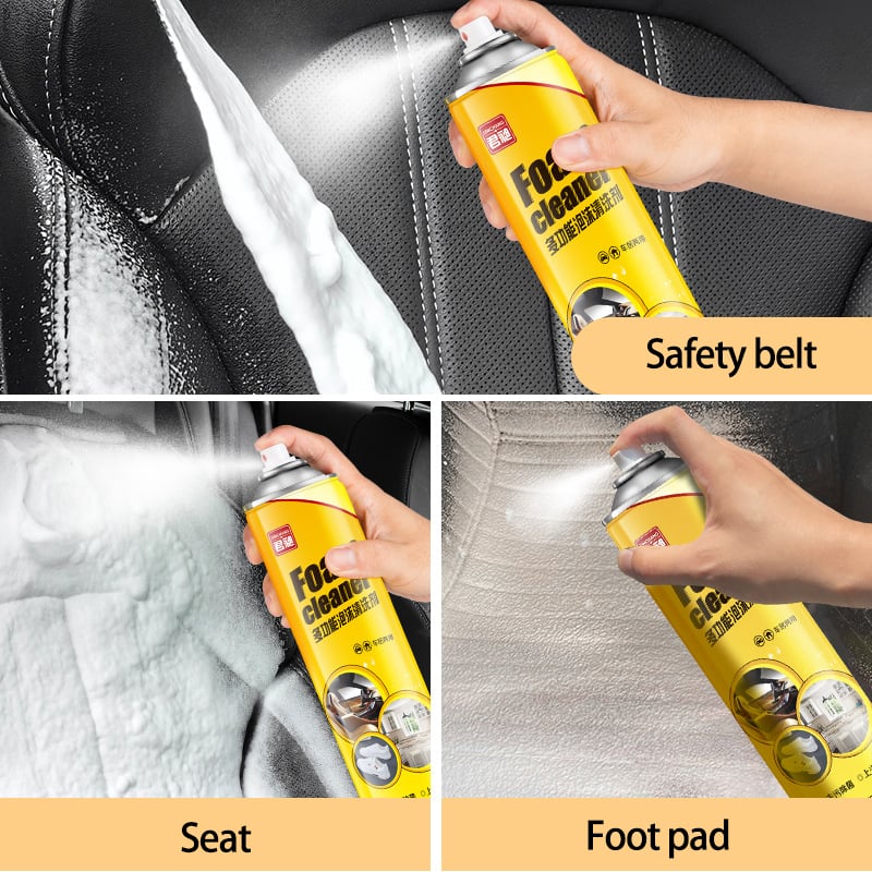 Foam Cleaner Spray for Car Interior & Household Stains | Effective Stain Removal for Seats, Carpets & Upholstery | Easy-to-Use Cleaning Solution