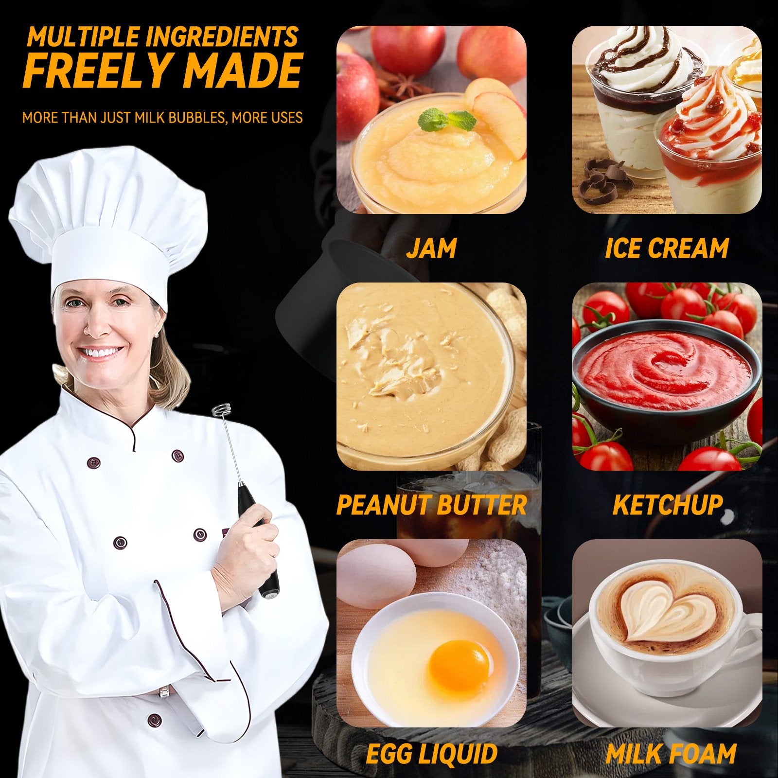 🔥Hot Sale 49% OFF-Milk Frother Handheld With Stand(Various collection colors)