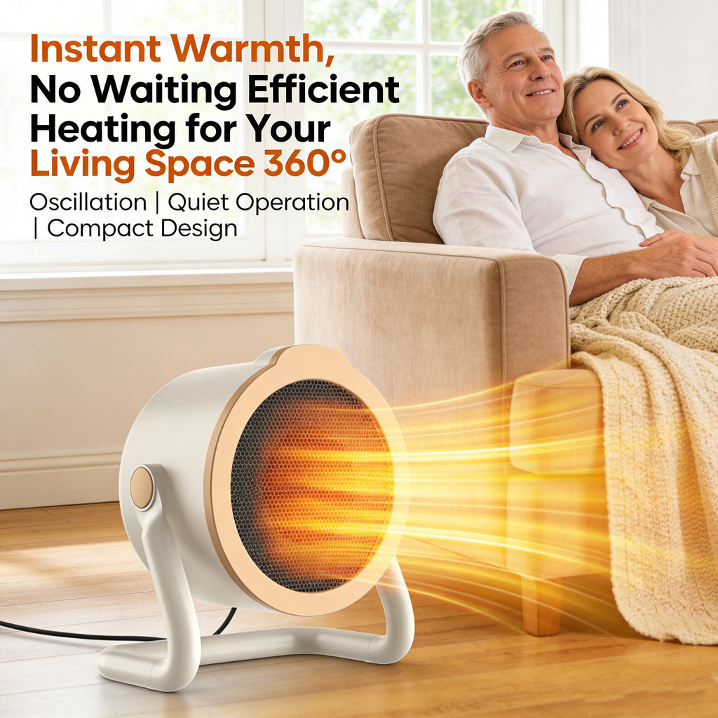 Portable Fan Heater, Fast Heating for Personal Use with Overheat Protection, Quiet Mini Heater for Office (Under Desk), Bedroom, and Indoor Use 🔥❄️