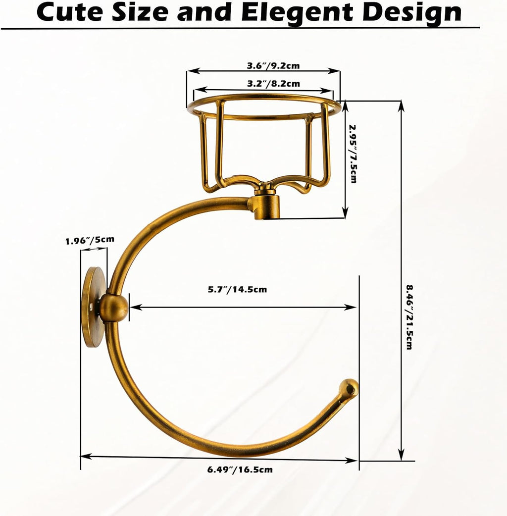 Vintage Hand Towel Holder with Candle Hook