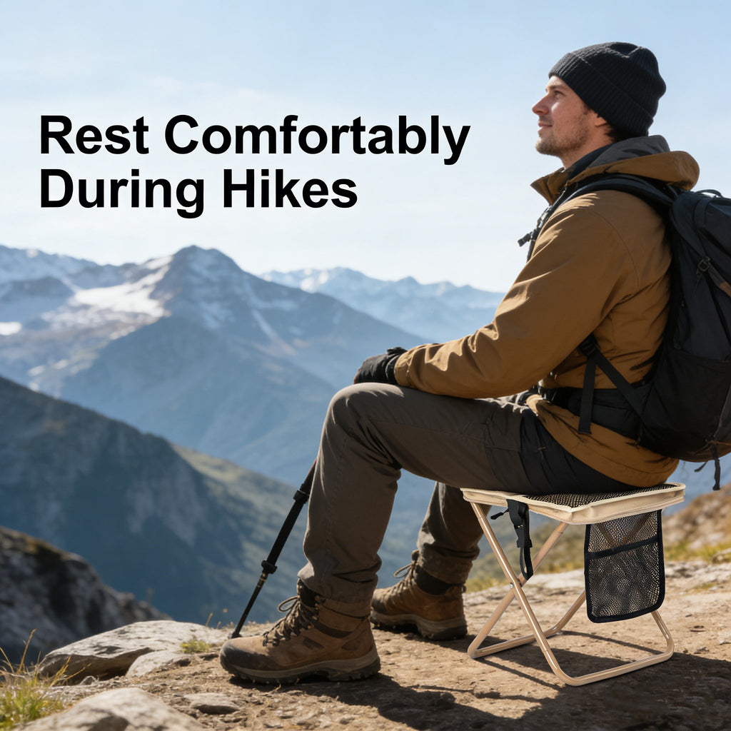 🏕️ Heavy-Duty Foldable Camping Stool 🪑