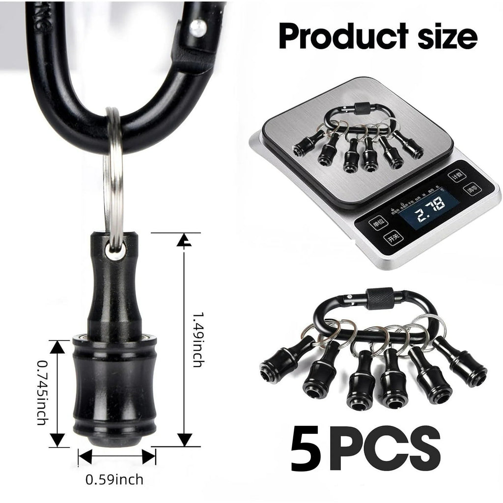 Portable 1/4 Inch Bit Holder Keychain
