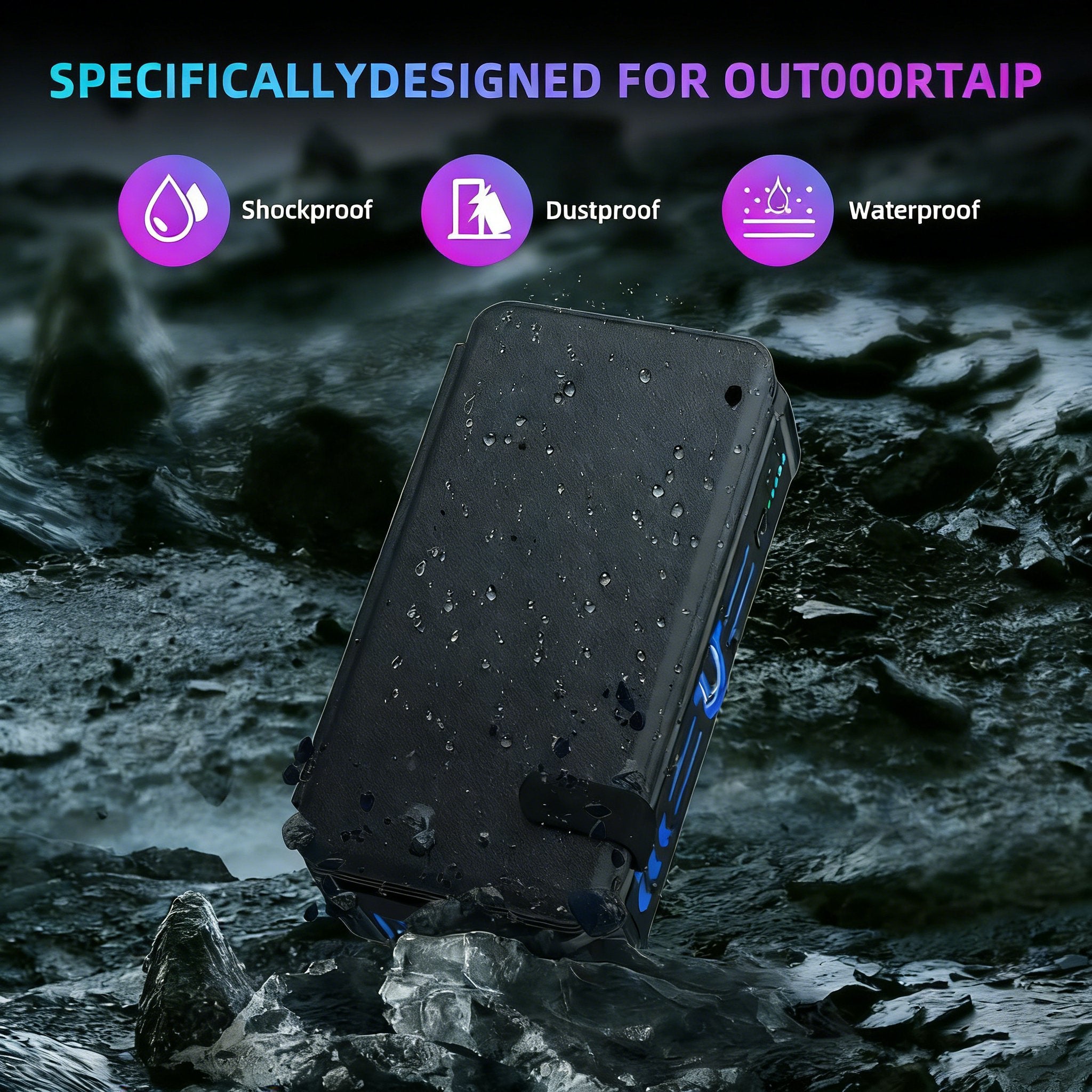 🌞 Outdoor Foldable Solar Power Bank – 20,000mAh