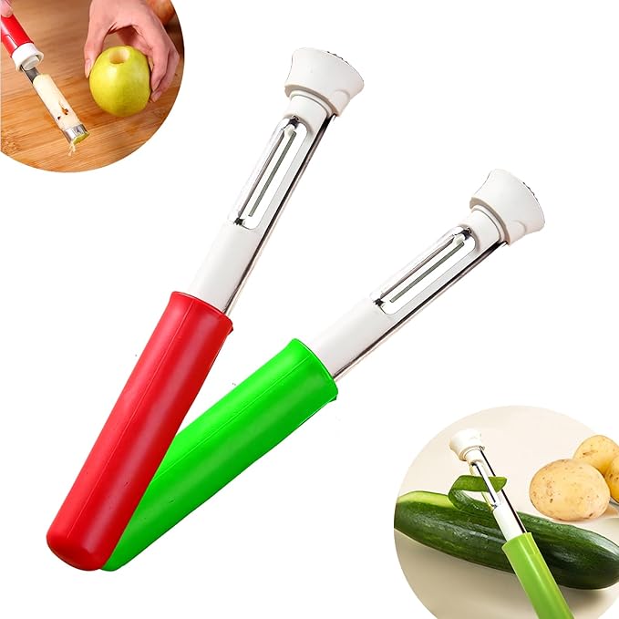 Explore the Ultimate Kitchen Efficiency with Our 2-in-1 Telescopic Fruit and Vegetable Peeler and Corer