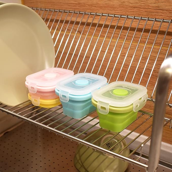 Collapsible Silicone Food Storage Containers (Set of 4)