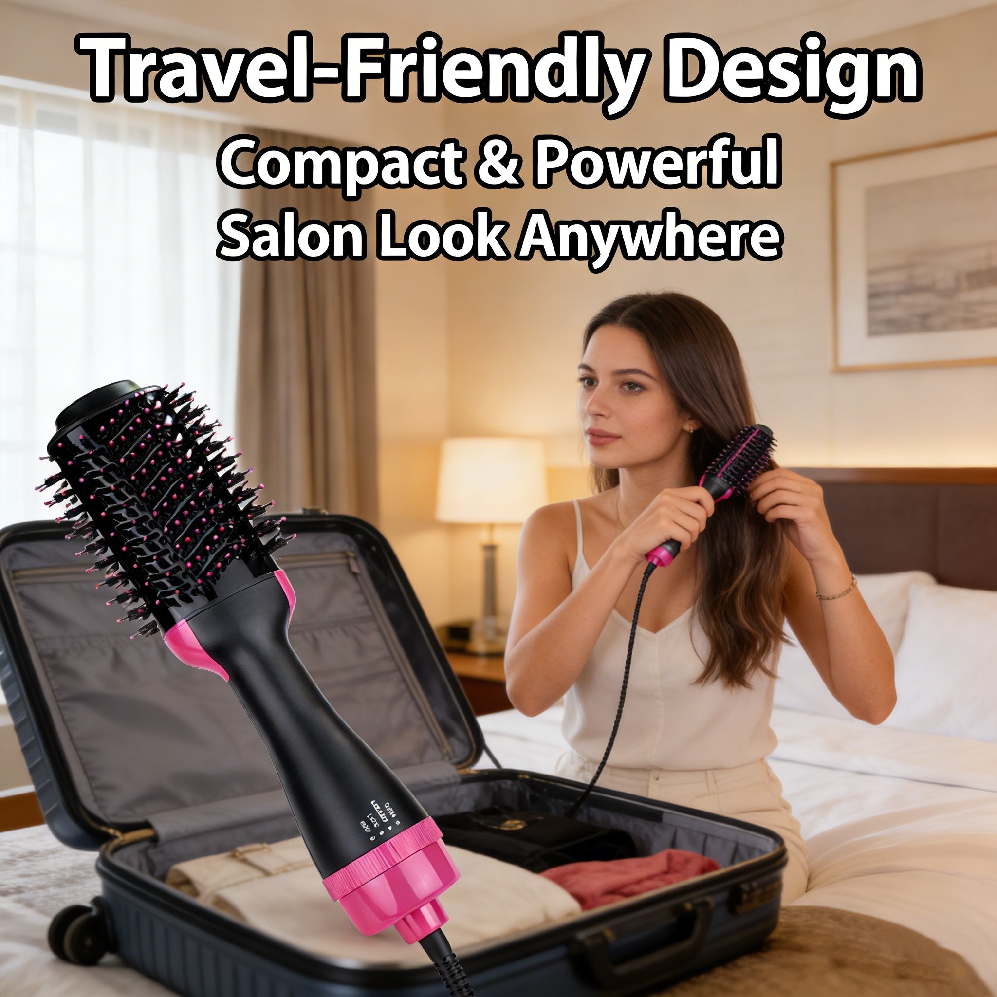 One-Step Hair Styling Revolution – Dry, Straighten, Curl & Volumize in 5 Minutes Flat!