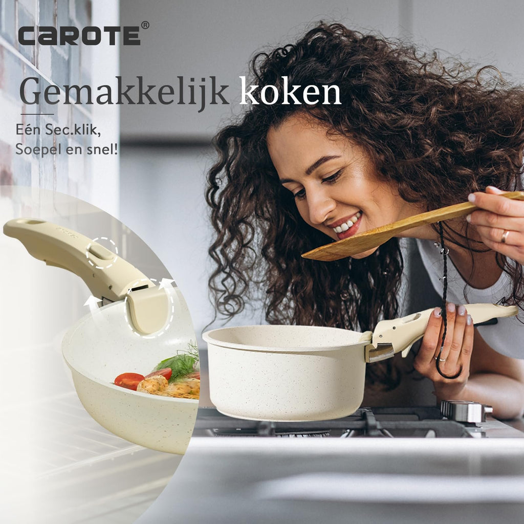 Detachable Handle Cookware - Space-saving, Versatile, and Easy to Clean