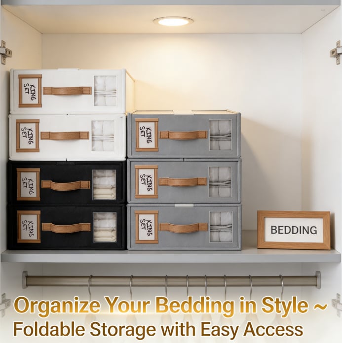 Foldable Sheet Storage Set – Keep Your Bedding Organized and Neat 🛏️✨