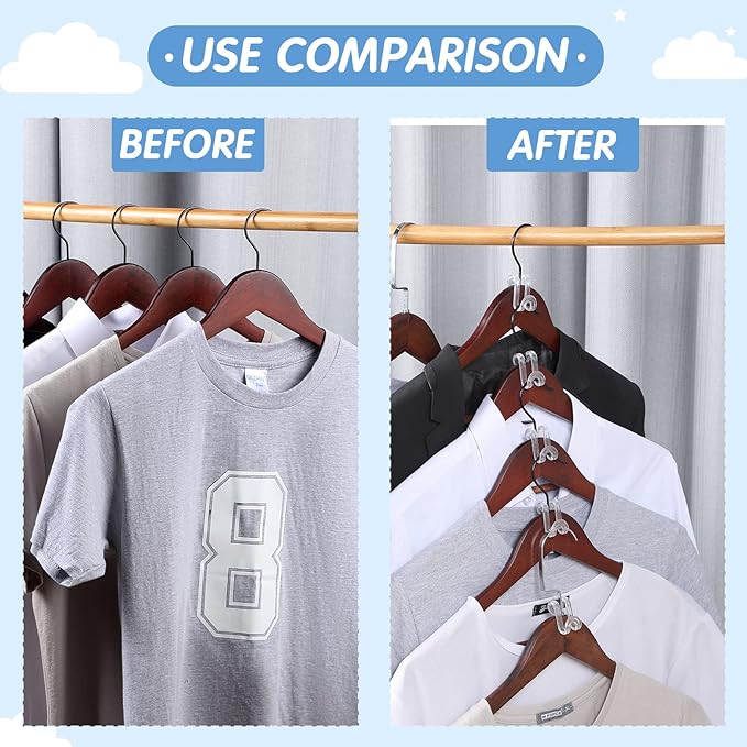 Space-Saving Hanger Extender Hooks – Perfect Closet Organizers