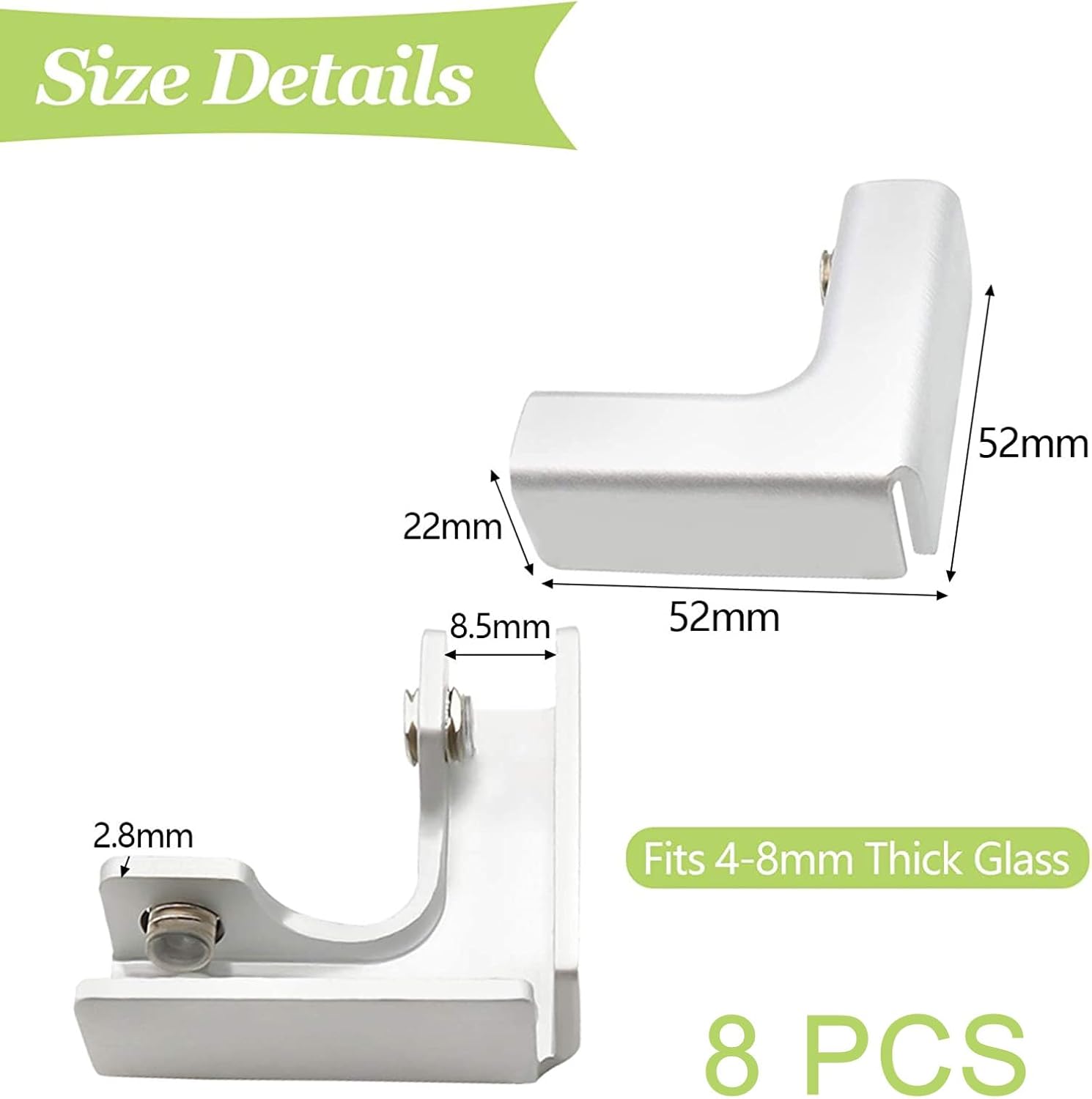 Glass Connector - Rimless Clip Holder