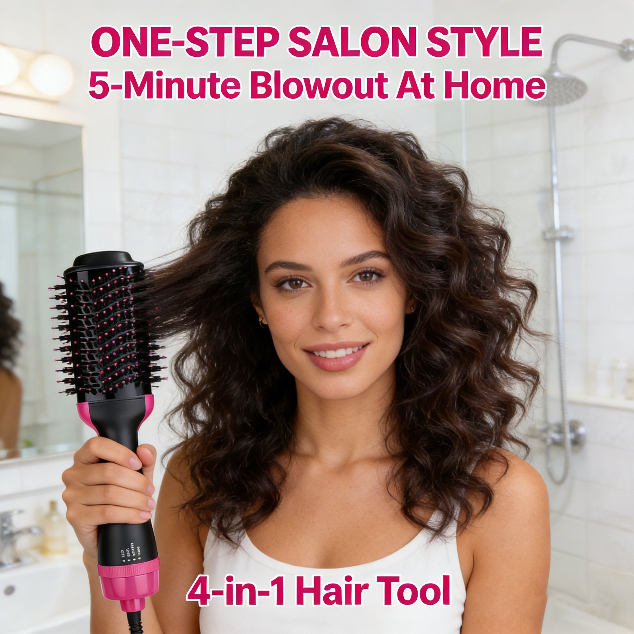 One-Step Hair Styling Revolution – Dry, Straighten, Curl & Volumize in 5 Minutes Flat!