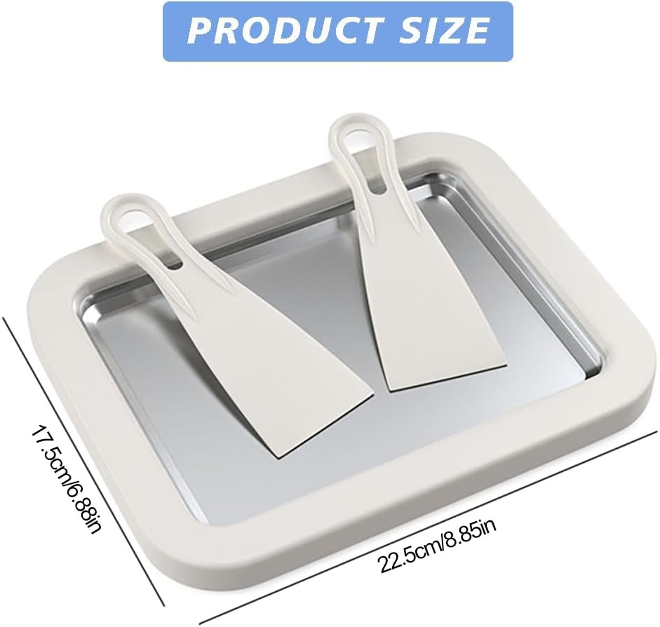 🍦 Ice Cream Roller Tray with Scrapers – The Ultimate DIY Dessert Maker!