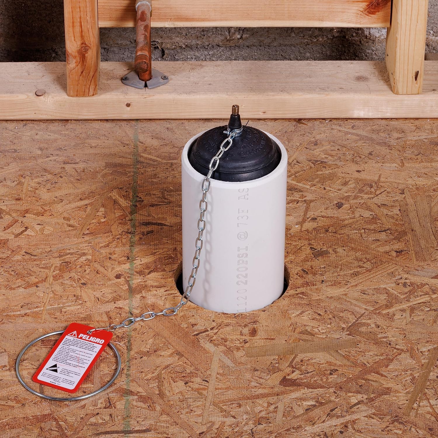 Rubber Test Ball Plug, 4"/8"-Free Gift pressure valve and inflation line