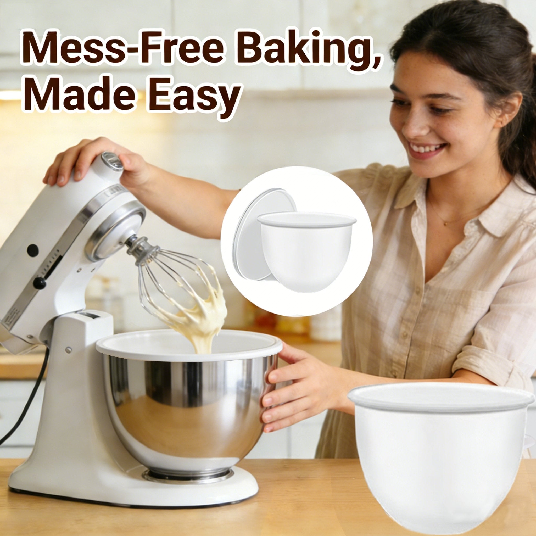 🍰 Tilt-Head Stand Mixer Silicone Bowl Liner Set (3-Pack)