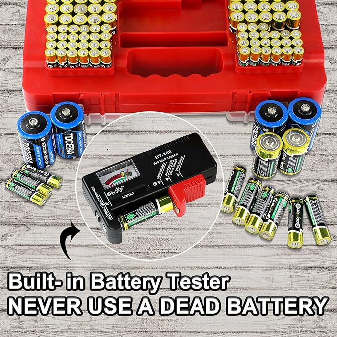 Capacity Storage Case with Tester (Red)