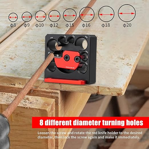 Dowel Rod Maker for Woodworking-Steel Dowel Plate with 8 Holes