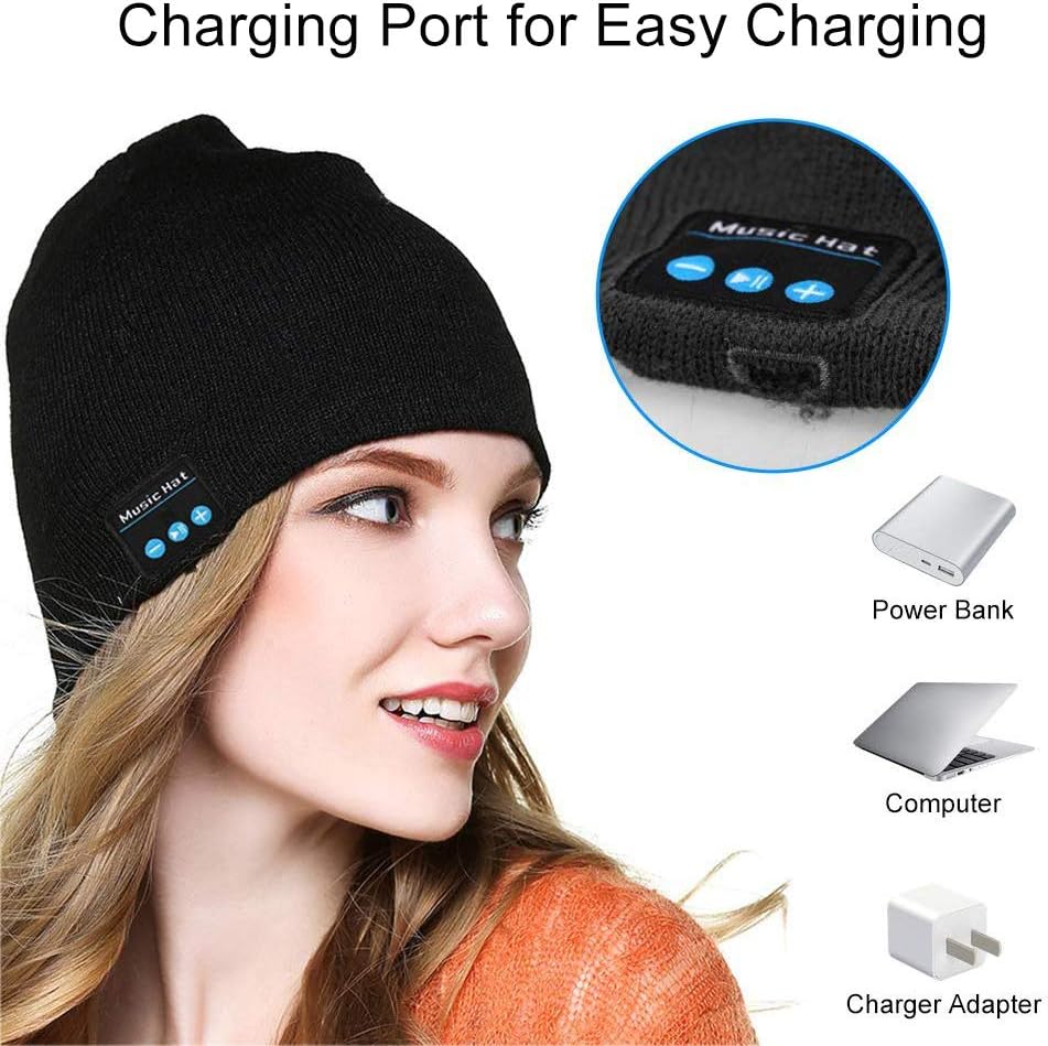 Unisex Bluetooth Beanie Hat with Light