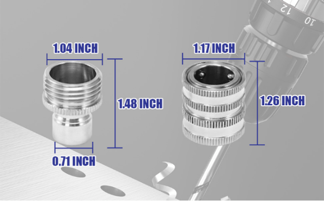 💧Stainless Steel Garden Hose Quick Connect Fittings Set