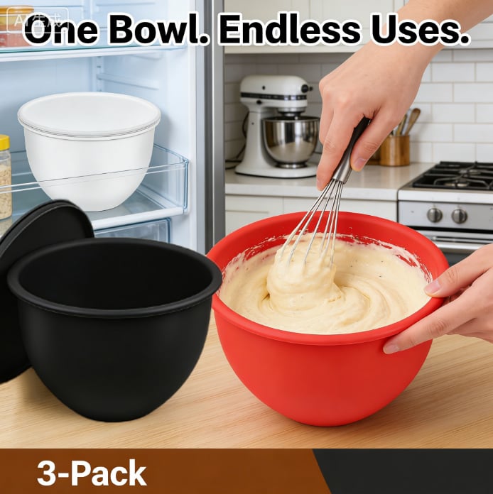🍰 Tilt-Head Stand Mixer Silicone Bowl Liner Set (3-Pack)