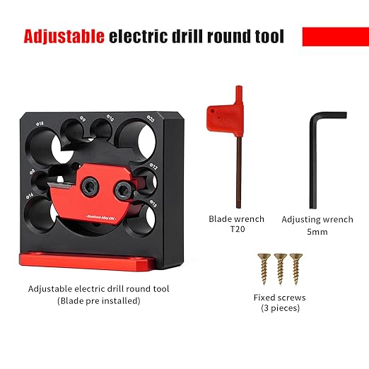Dowel Rod Maker for Woodworking-Steel Dowel Plate with 8 Holes